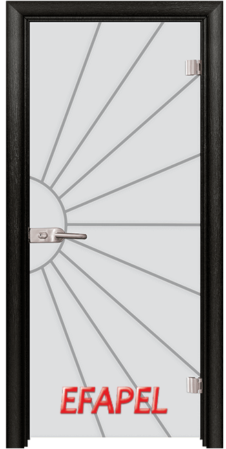 Стъклена интериорна врата Sand G 13 2, Черна мура