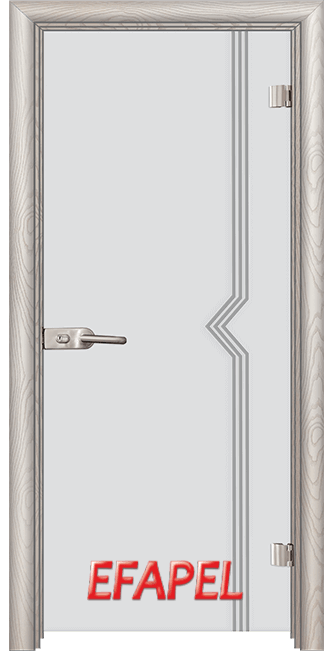 Стъклена интериорна врата Sand G 13 3, Бяла мура