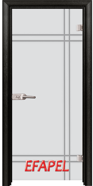 Стъклена интериорна врата Sand G 13 8, Черна мура
