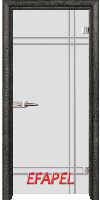 Стъклена интериорна врата Sand G 13 8, сив ясен