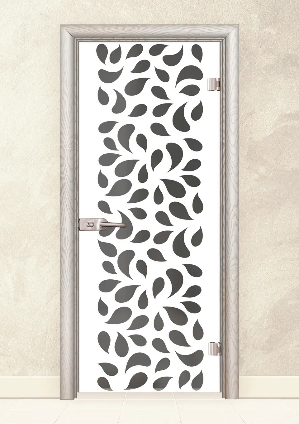 Стъклена интериорна врата Print G 13-1 Бяла Мура