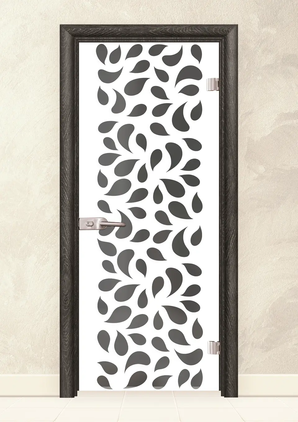 Стъклена интериорна врата Print G 13-1 Сив Ясен