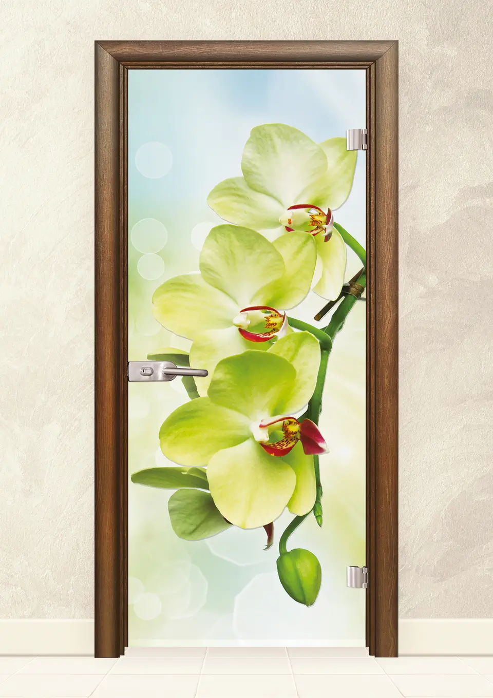 Стъклена интериорна врата Print G 13-3 Green Императорска Акация