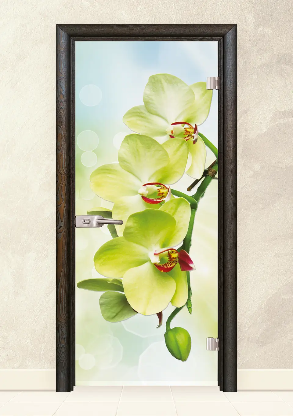 Стъклена интериорна врата Print G 13-3 Green Палисандър