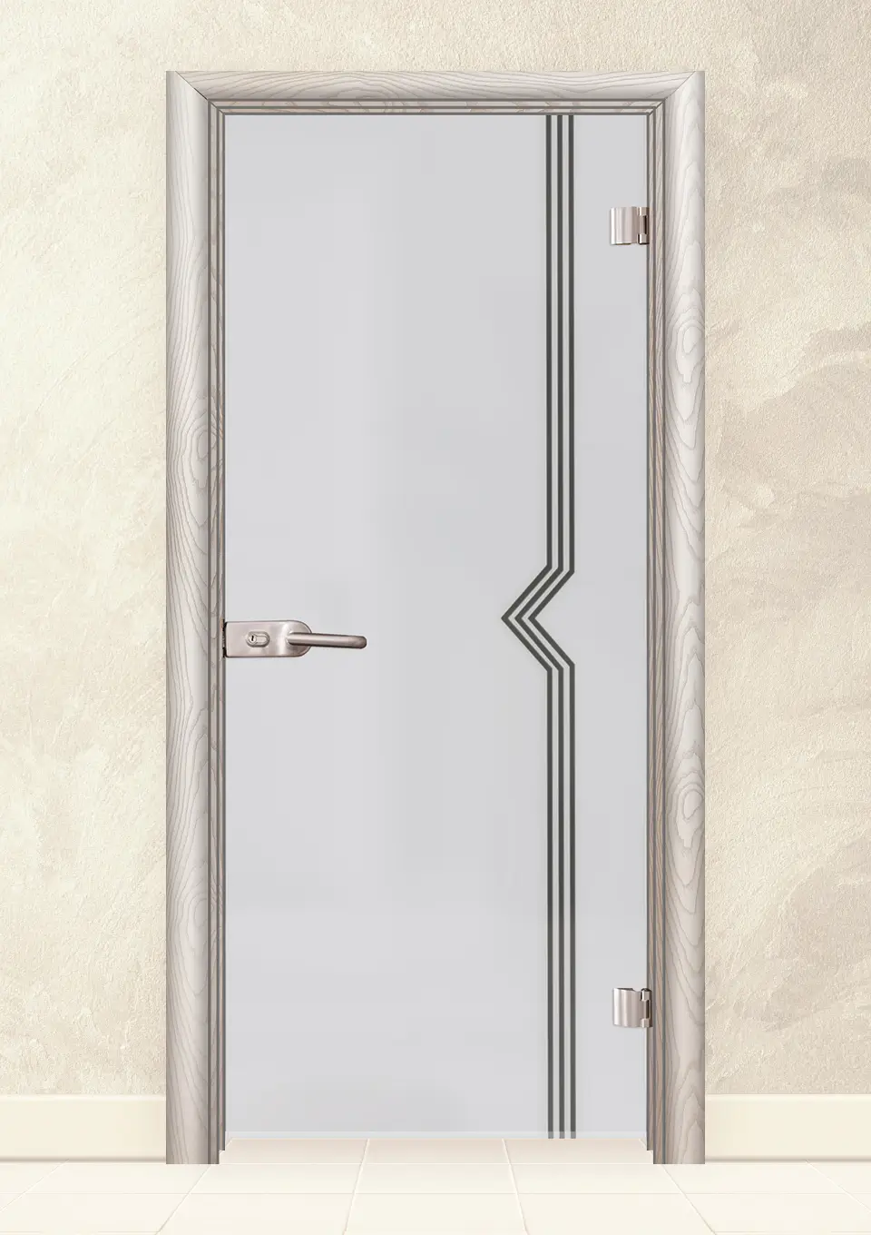 Стъклена интериорна врата Sand G 13-3 Бяла Мура