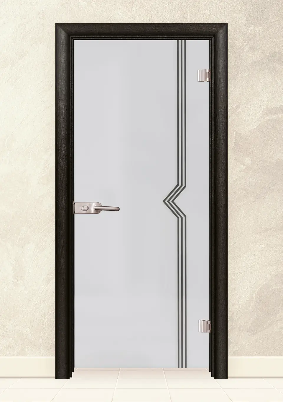 Стъклена интериорна врата Sand G 13-3 Черна Мура