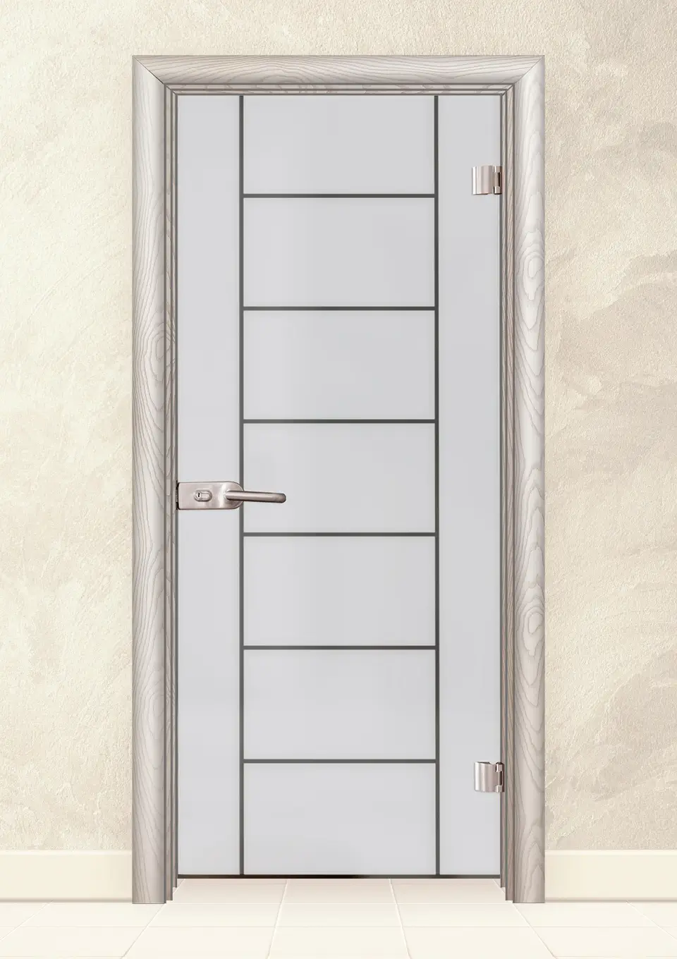 Стъклена интериорна врата Sand G 13-6 Бяла Мура
