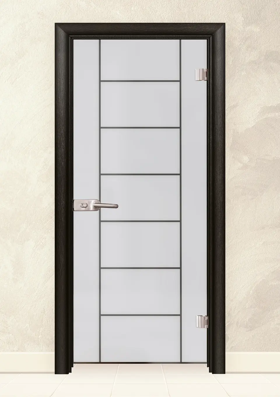 Стъклена интериорна врата Sand G 13-6 Черна Мура