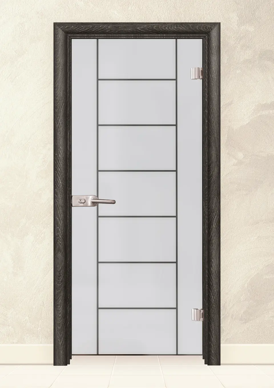 Стъклена интериорна врата Sand G 13-6 Сив Ясен