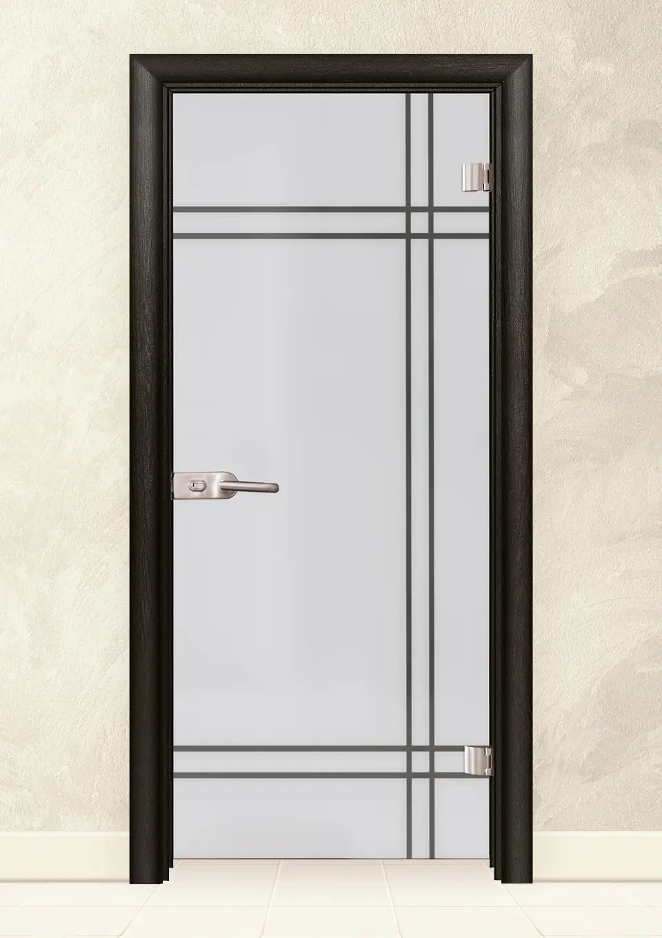 Стъклена интериорна врата Sand G 13-8 Черна Мура