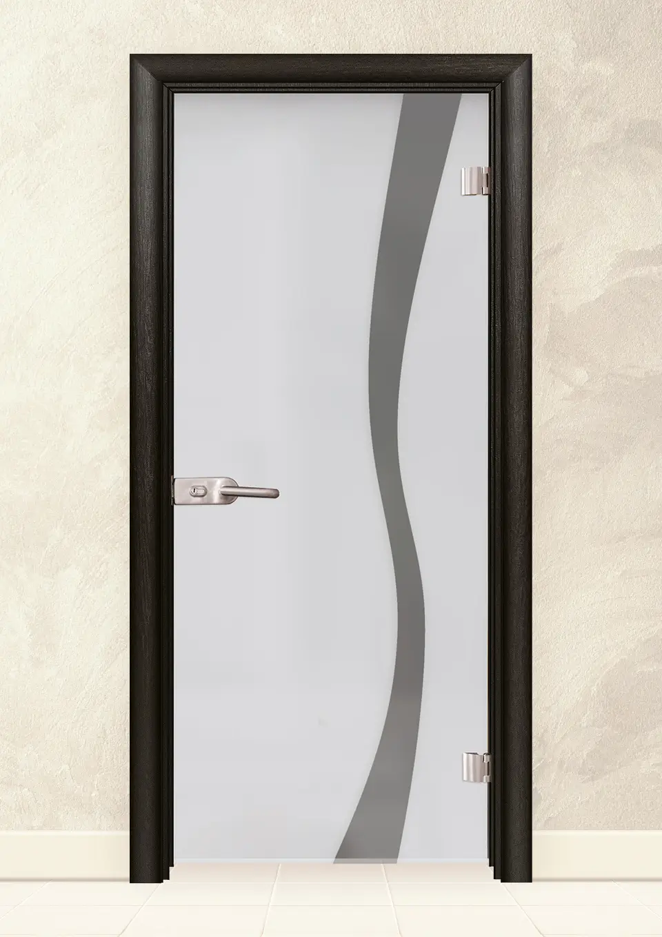 Стъклена интериорна врата Sand G 14-1 Черна Мура