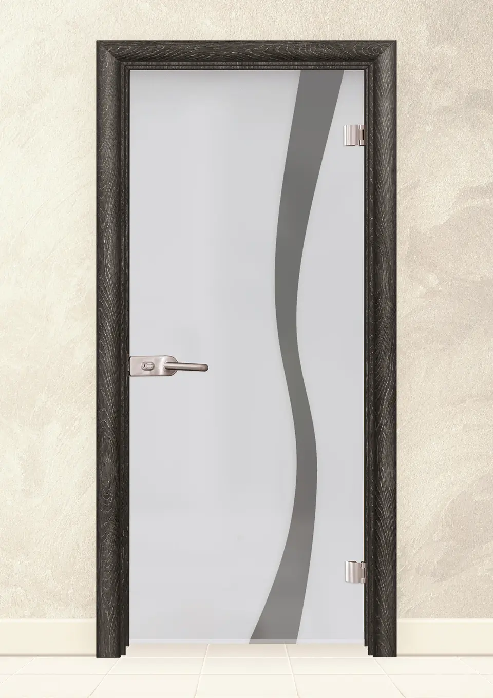 Стъклена интериорна врата Sand G 14-1 Сив Ясен